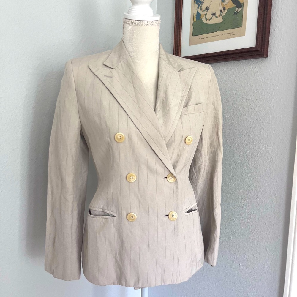 Double-breasted vintage 90s Ralph Lauren blazer